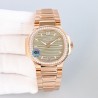 Patek Philippe Nautilus en Oro Rosa con Bisel de Diamantes y Esfera Verde Oliva - Exclusividad y Elegancia Modernas