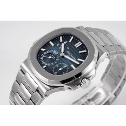 Patek Philippe Nautilus en Acero con Complicaciones de Calendario y Fases Lunares - Elegancia y Funcionalidad Atemporal