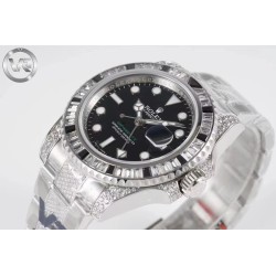 Rolex GMT-Master II con Bisel de Diamantes y Caja Engastada - Lujo y Exclusividad para el Viajero Moderno