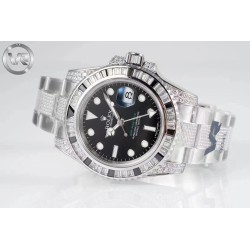 Rolex GMT-Master II con Bisel de Diamantes y Caja Engastada - Lujo y Exclusividad para el Viajero Moderno