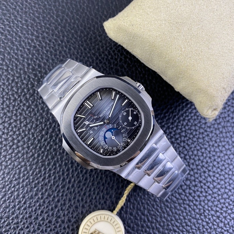 Patek Philippe Nautilus en Acero con Complicaciones de Calendario y Fase Lunar - Elegancia y Sofisticación Técnica