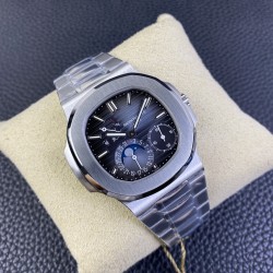 Patek Philippe Nautilus en Acero con Complicaciones de Calendario y Fase Lunar - Elegancia y Sofisticación Técnica