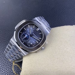 Patek Philippe Nautilus en Acero con Complicaciones de Calendario y Fase Lunar - Elegancia y Sofisticación Técnica